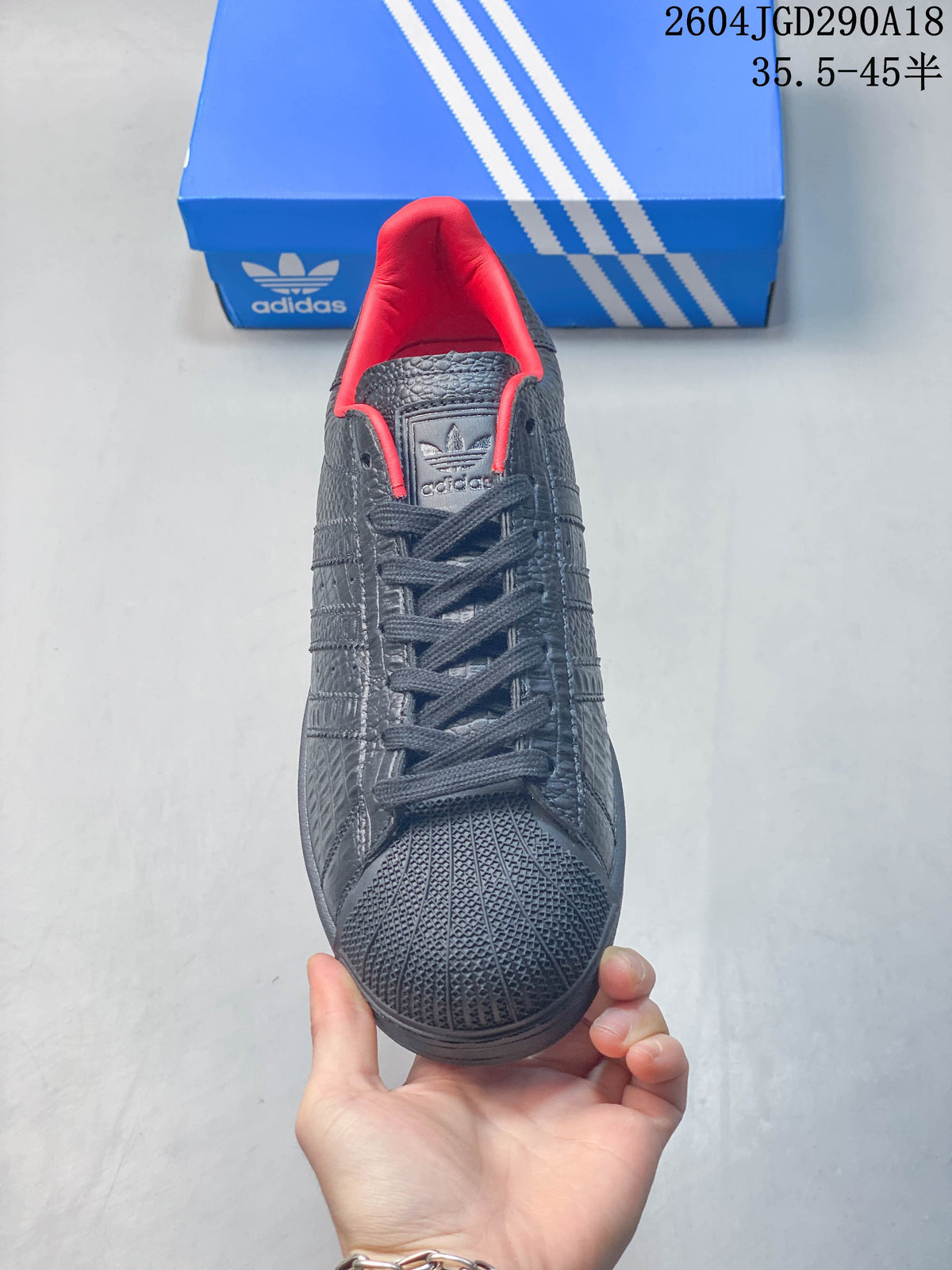 adidas Originals Superstar 2 Black Textured Sneakers