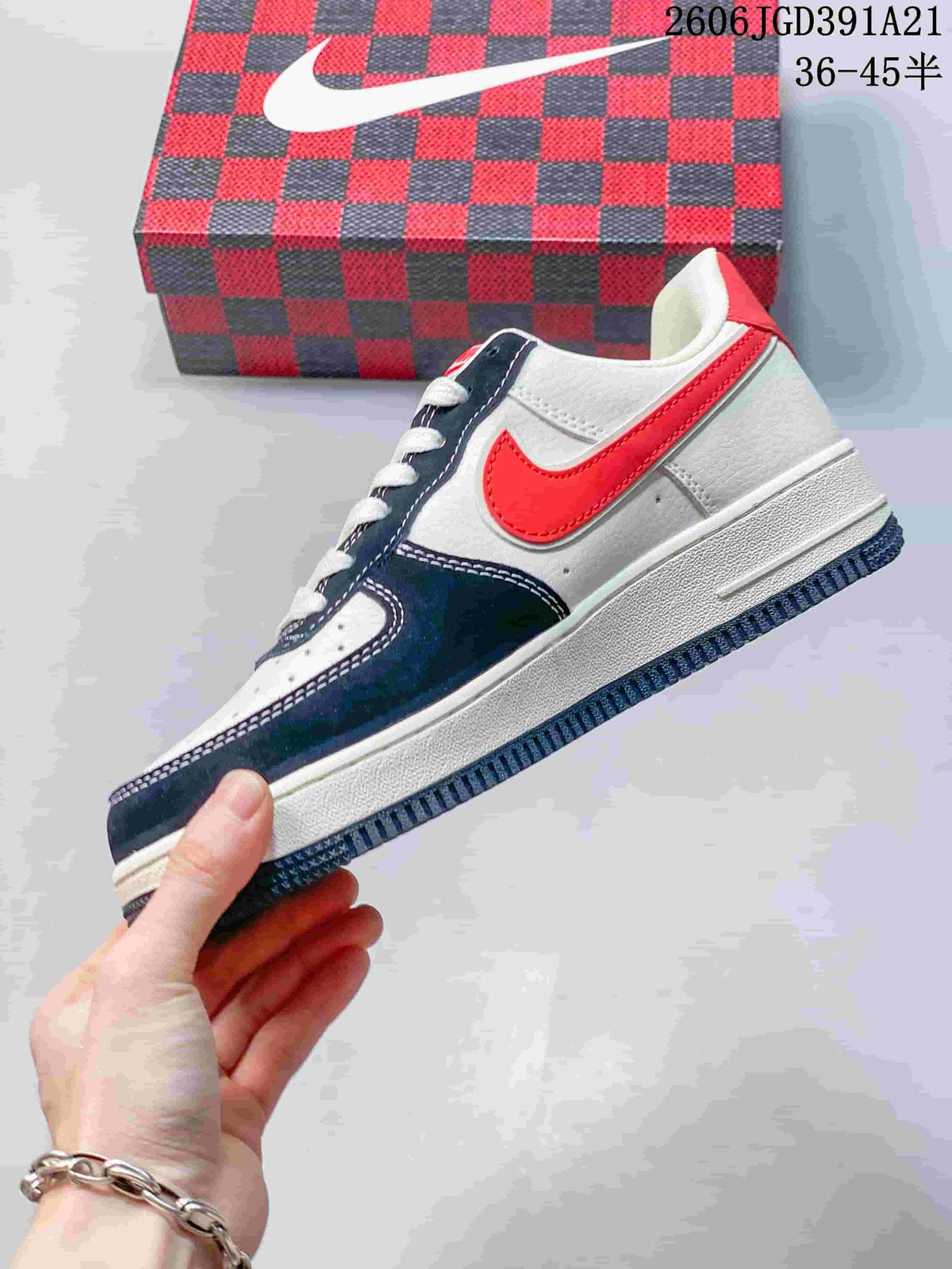 Nike Air Force 1 ’07 Low White Navy Red Sneakers