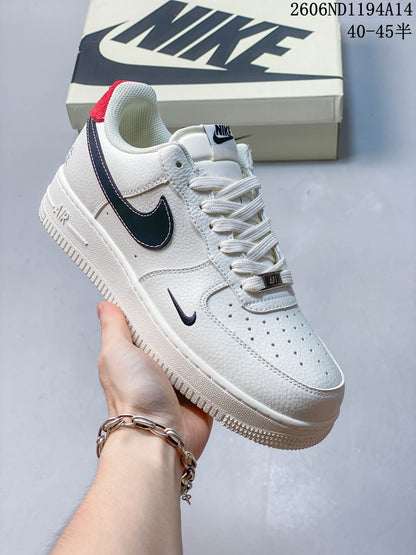 Nike Air Force 1 '07 Low White Contrast Swoosh Sneakers