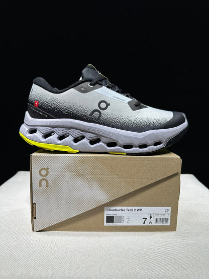 On Cloudsurfer Trail 2 WP Trail Running Shoes Black Grey