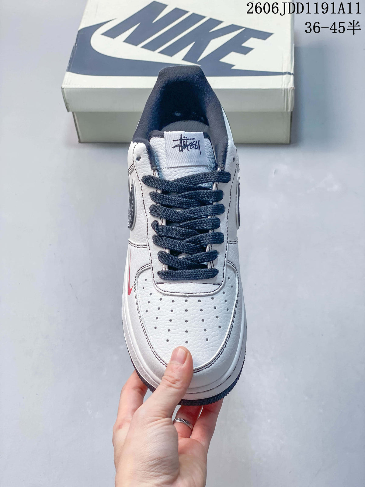Nike Air Force 1 '07 Low White and Navy Sneakers