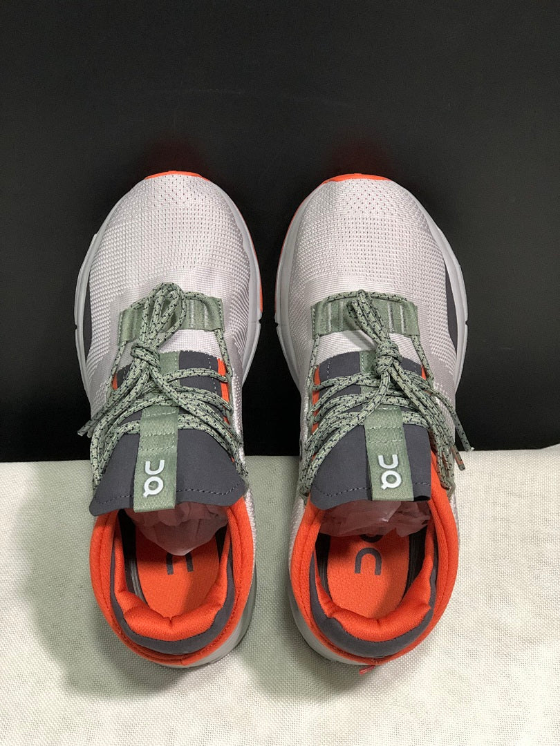 On Cloudnova 1 Sneakers, Silver and Orange