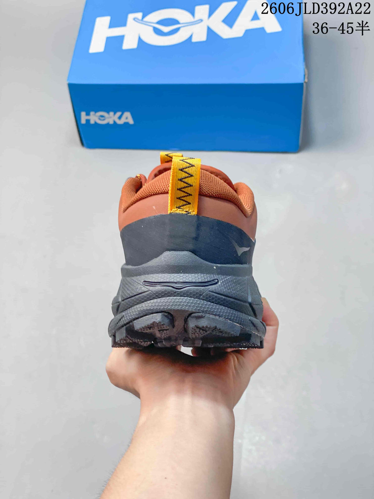HOKA Tor Summit Low-Top Shoes in Rust and Charcoal