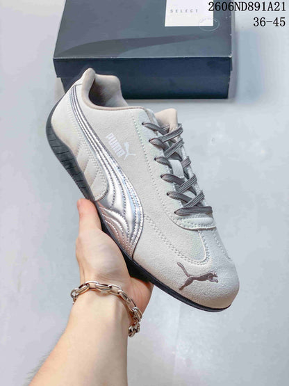 Puma Speedcat OG Casual Sneakers in Light Gray and Silver