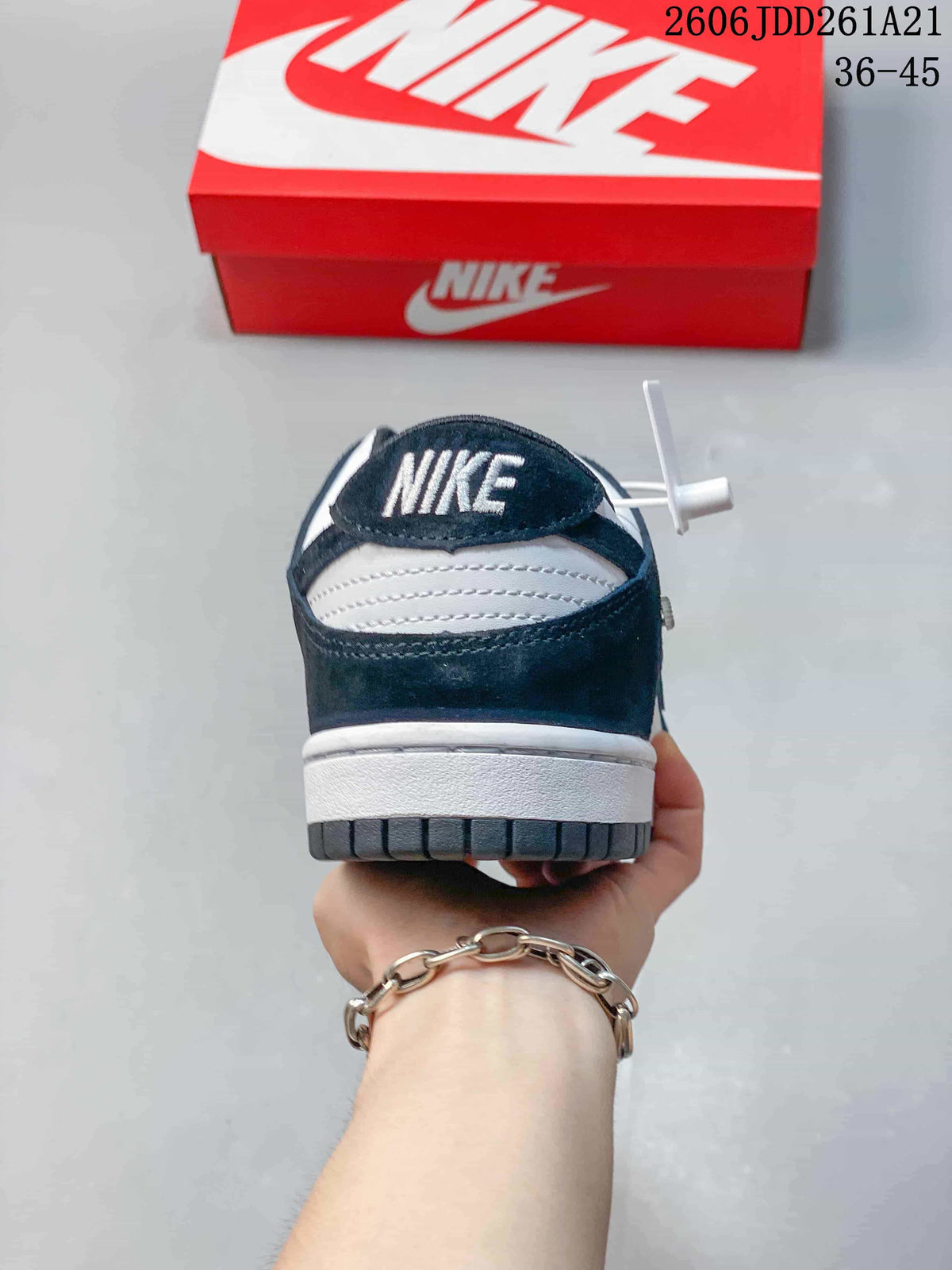 Nike Dunk Low Sneakers in Navy and White