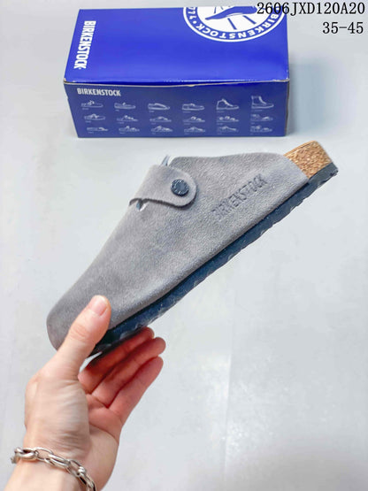 Birkenstock Boston Suede Clog in Gray