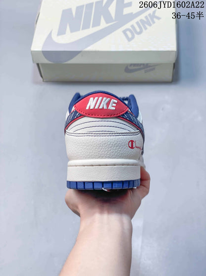 Nike SB Dunk Low Champion Stripe White Blue Red Sneakers