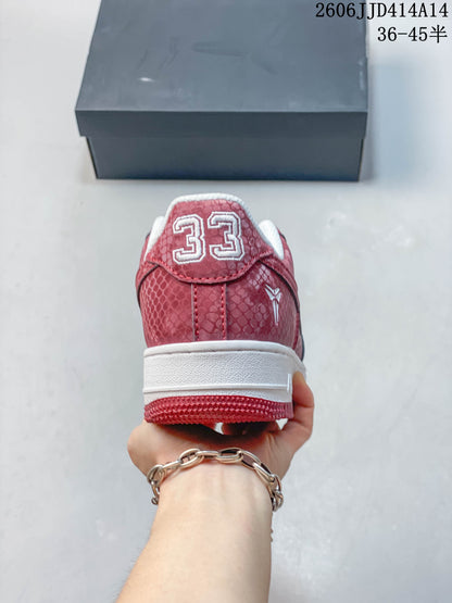 Nike Air Force 1 '07 Low Red Patterned Sneakers