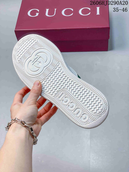 Gucci Chunky Low-Top Lace-Up Sneakers, White
