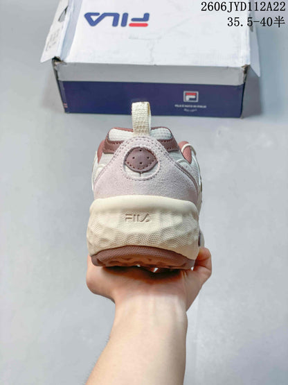 FILA Muffin Low-Top Sneakers in Cream and Mauve