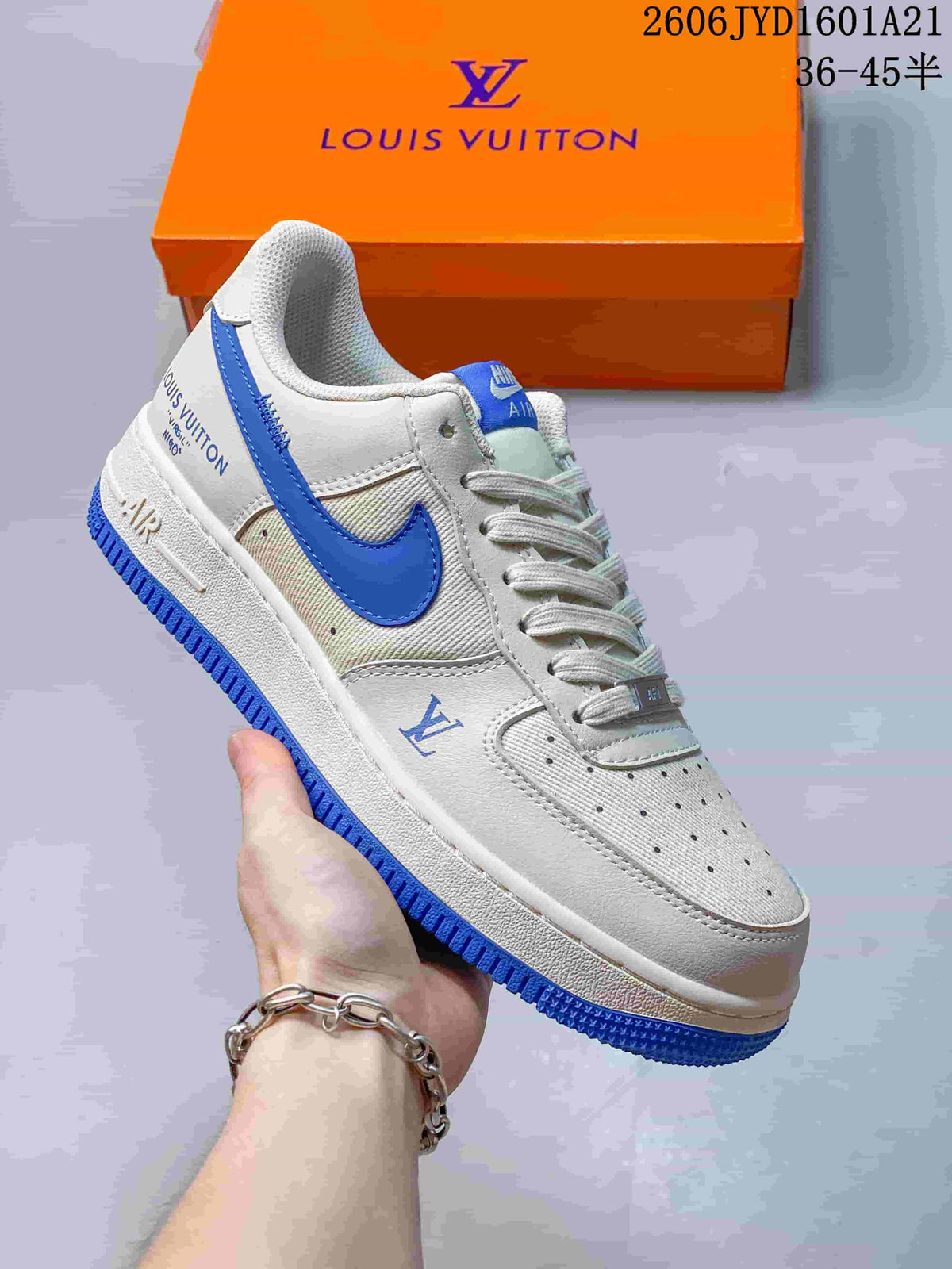 Nike Air Force 1 '07 Low White and Blue Sneakers