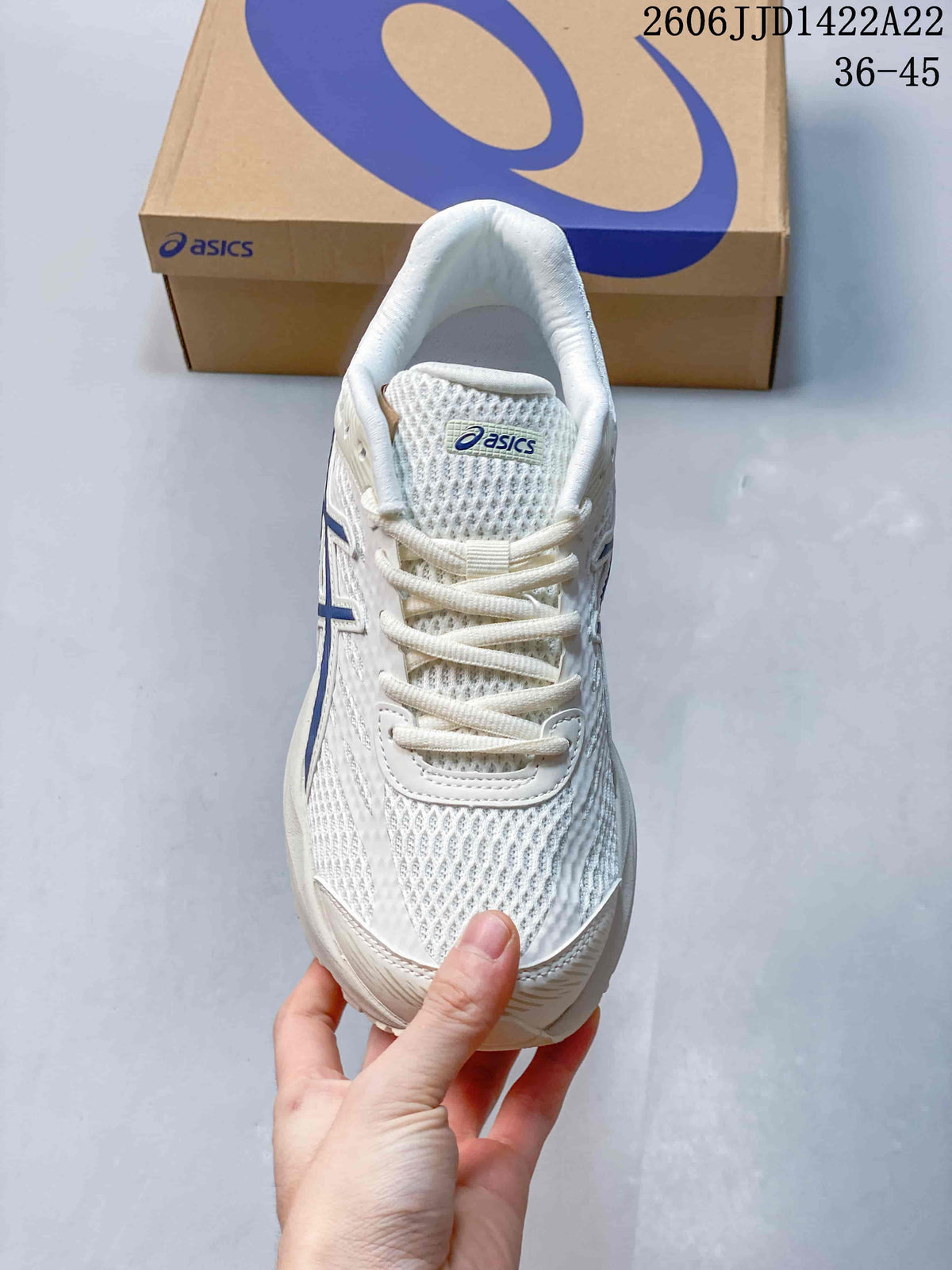 ASICS GEL-FLUX White and Blue Running Shoes