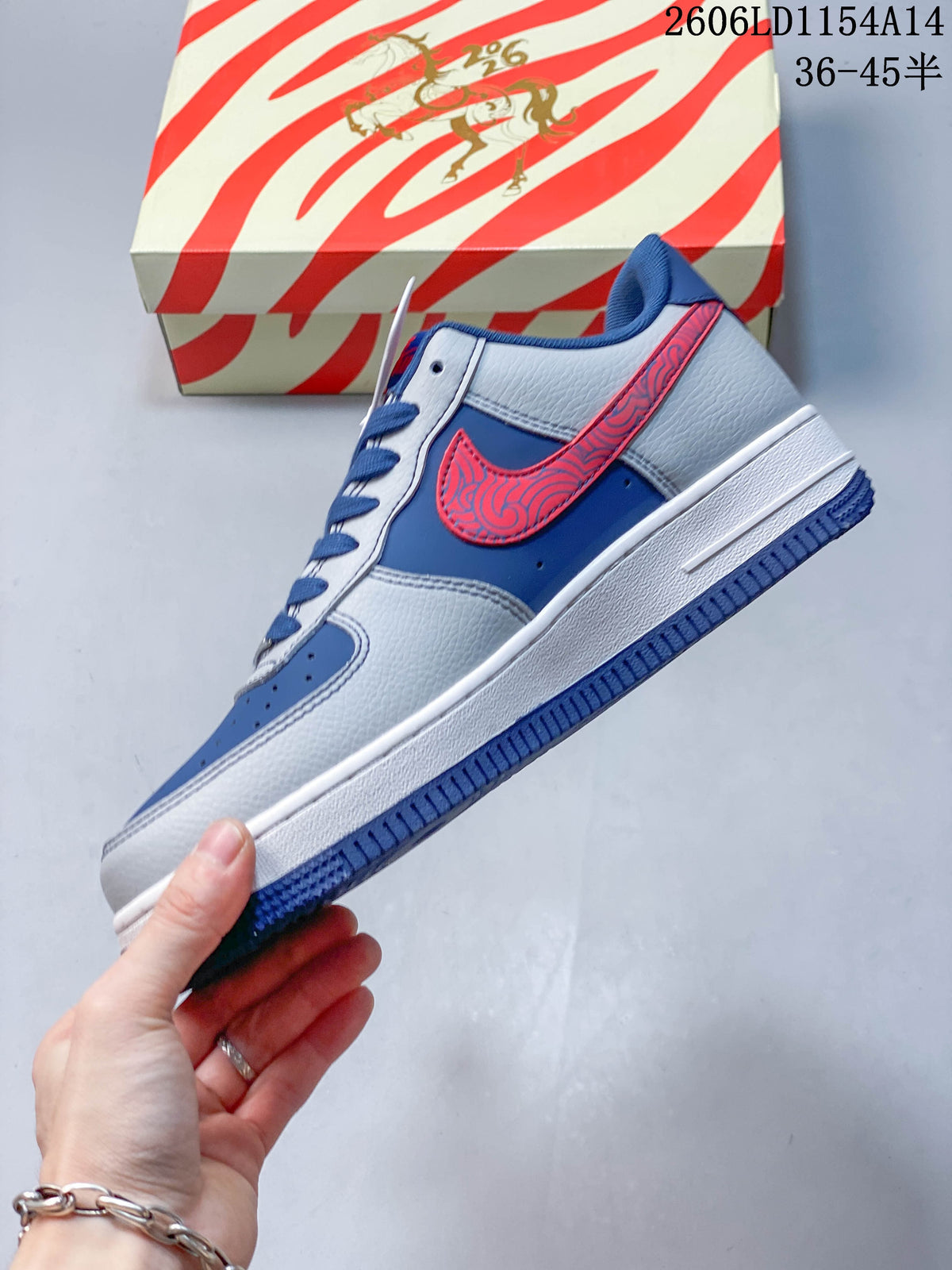 Nike Air Force 1 ’07 Low Blue and Grey Sneakers