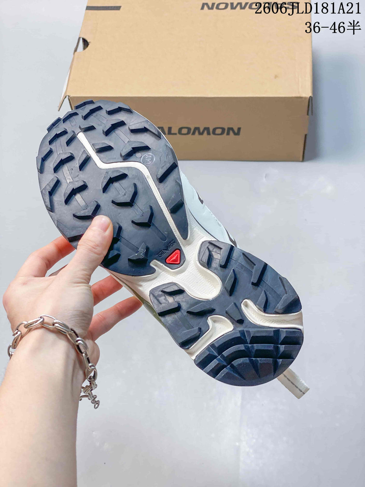 Salomon XT-6 Expanse Sneakers in White and Green