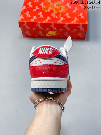 Nike SB Dunk Low Anniversary Sneakers Red White Blue FC1688-257