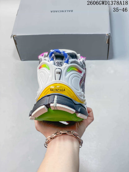 Balenciaga Runner Sneakers in Silver and Multicolor