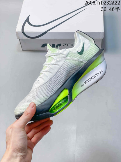 Nike Air Zoom Alphafly Next% 3 Running Shoes, White/Volt