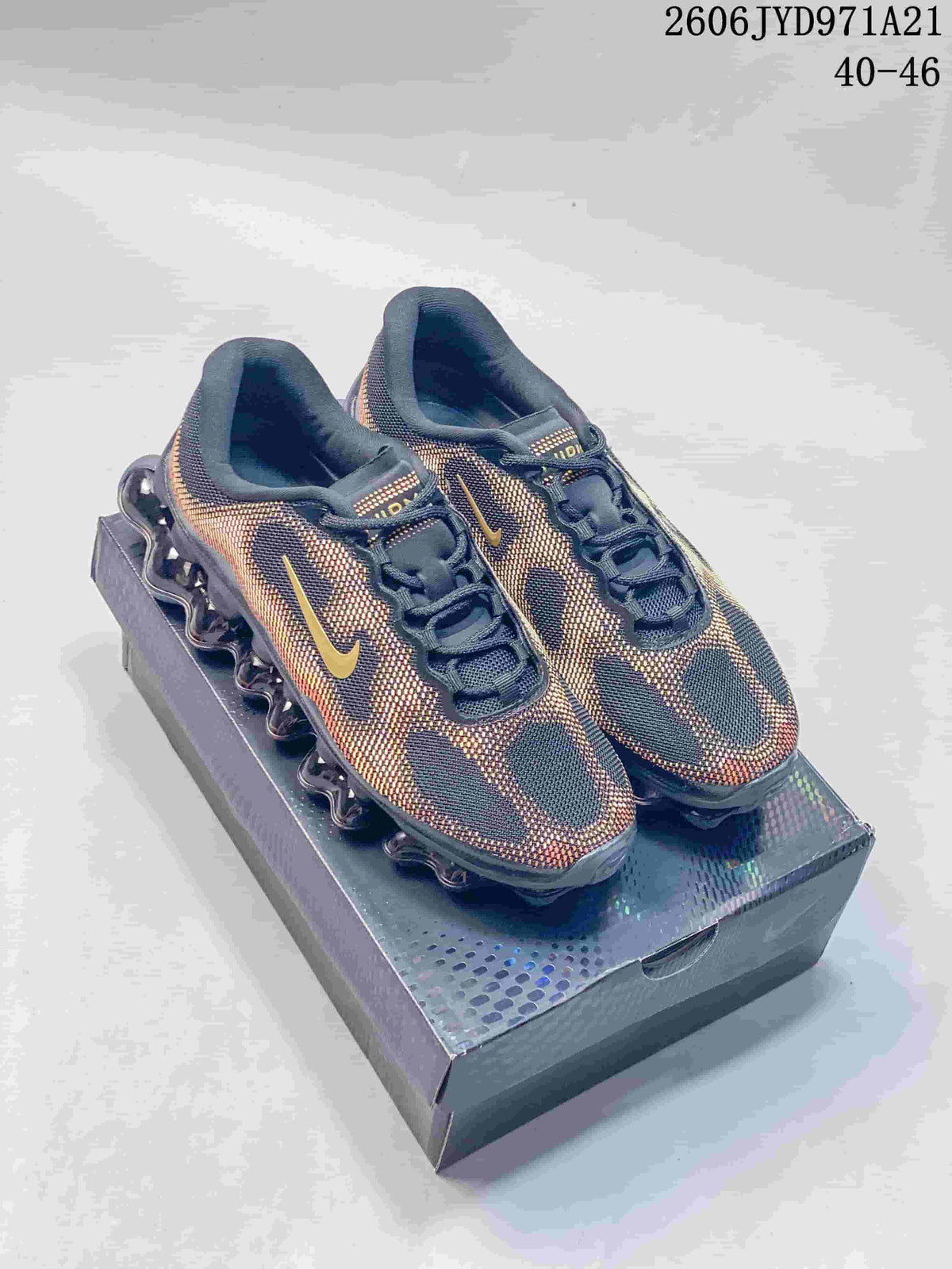 Nike Air Liquid Max Running Shoes in Navy, Red and Gold