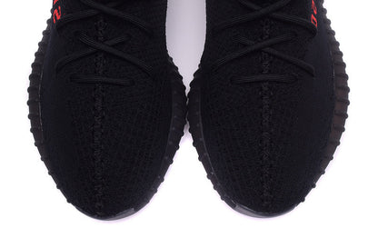 Yeezy 350 V2 Black Knit Low-Top Sneakers