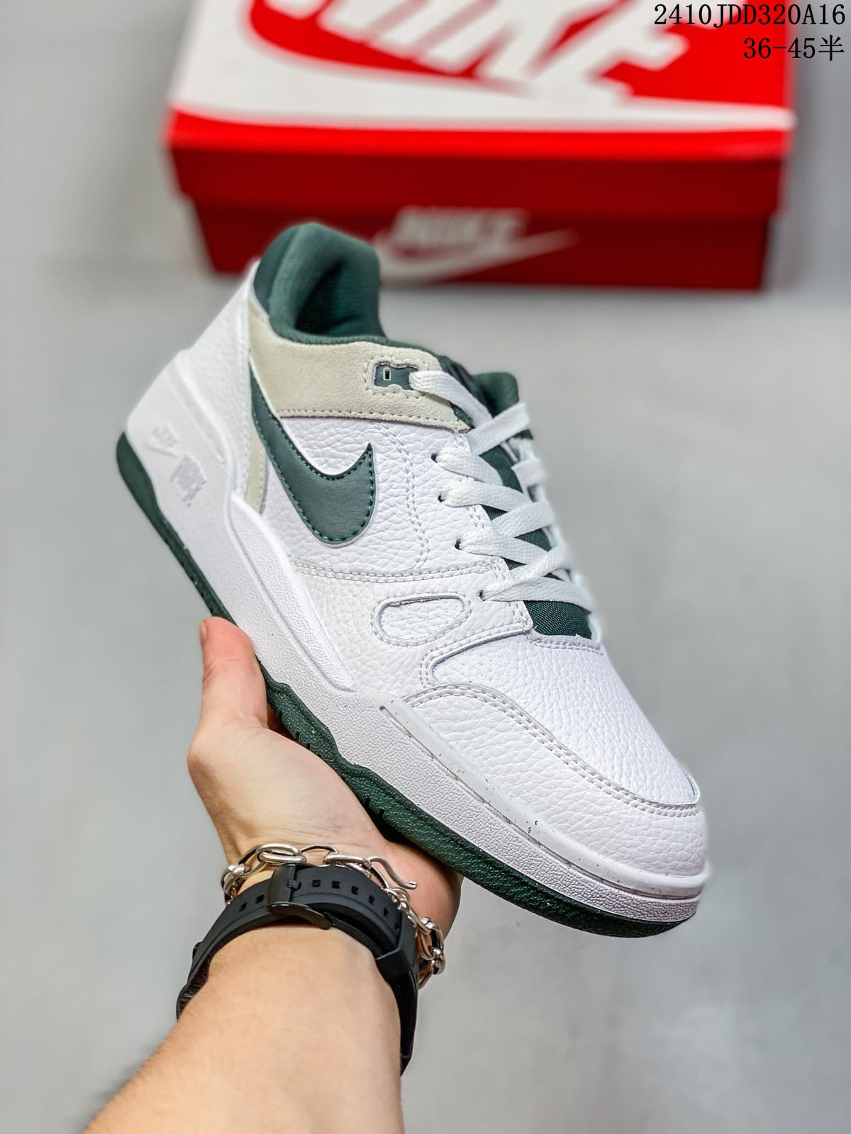 Nike Full Force Low Sneakers White and Green