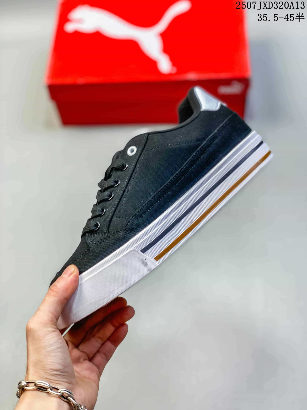 PUMA Palermo Leather Black Low-Top Sneakers