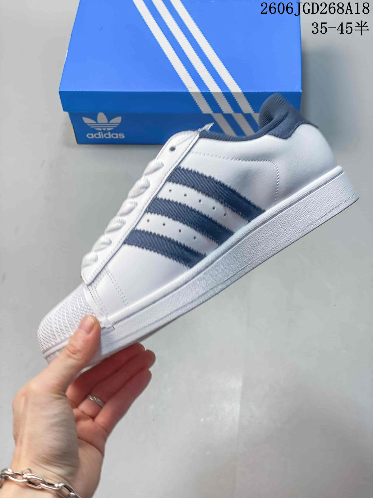 Adidas Originals Superstar Sneakers White Navy JI0079