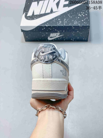 Nike Air Force 1 Low Sneakers in Cream and Gray