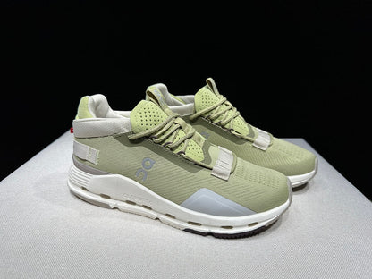 On Cloudnova 2 Sneakers in Green and White