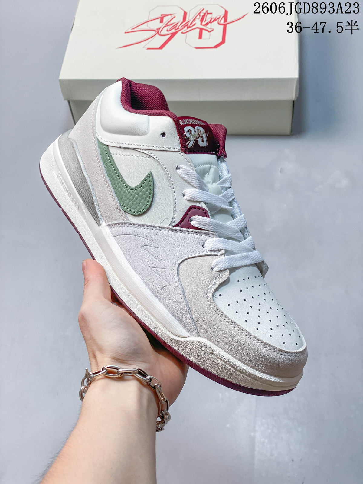 Jordan Stadium 90 Sneakers in White and Blue
