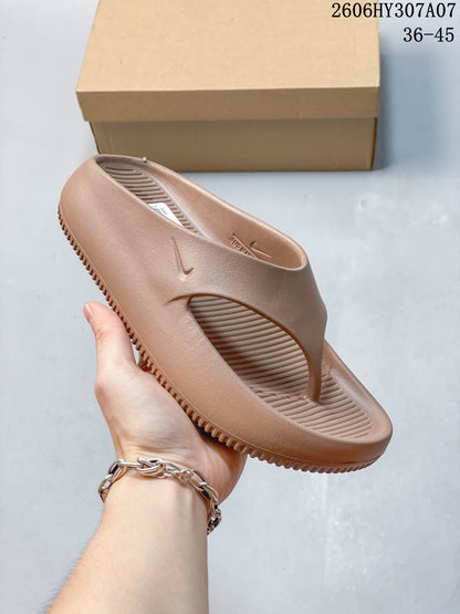 Nike Calm Slide Sandals in Taupe