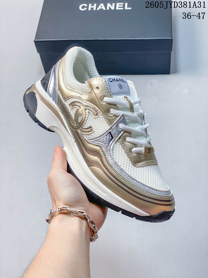 Chanel CC Chunky Sneakers in Mixed Metallic Colors G26U4372F