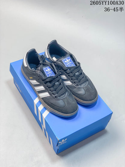 Adidas Samba OG Low-Top Sneakers in White and Grey