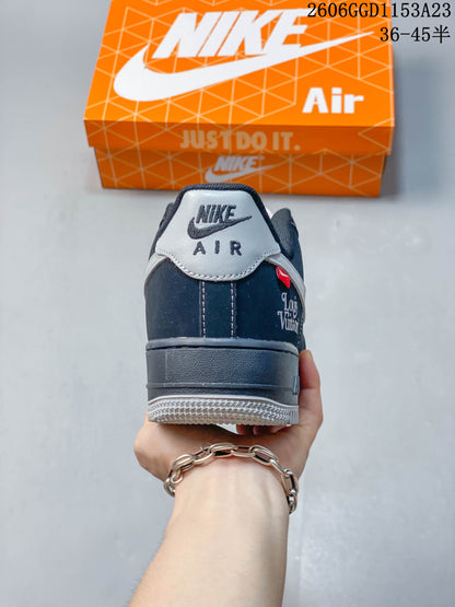 Nike Air Force 1 Low Dark Navy and Gray Sneakers