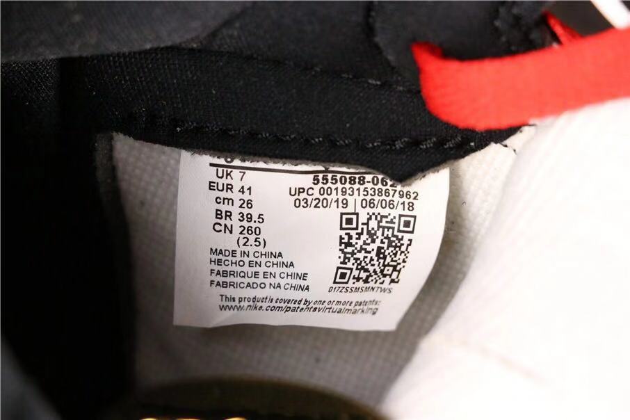 Interior size label showing UK 7, EUR 41, CM 26, BR 39.5, and CN 260.