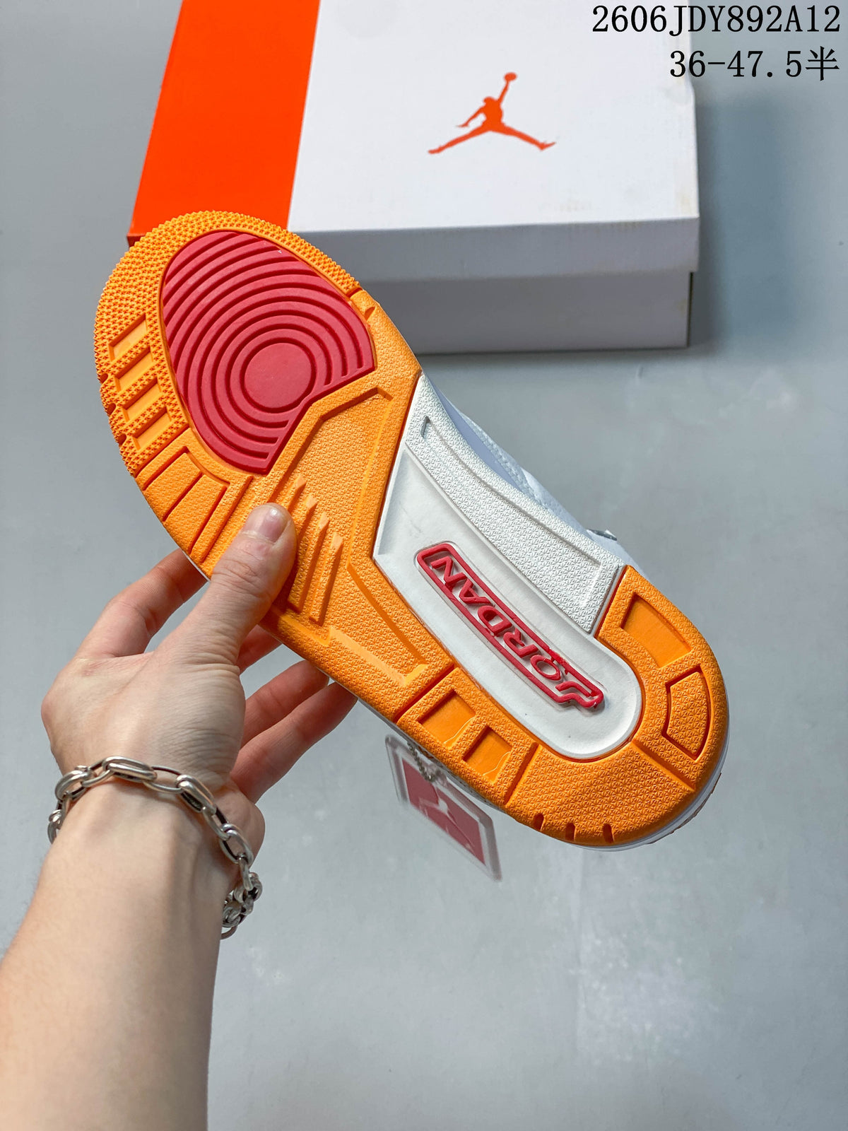Jordan Air Jordan 3 Retro White and Orange Peel Sneakers