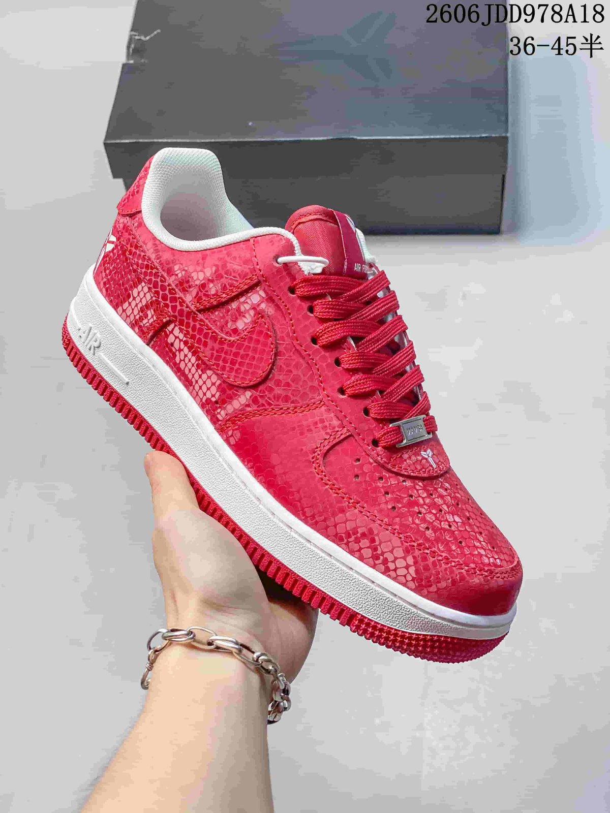 Nike Air Force 1 Low Snakeskin-Pattern Sneakers