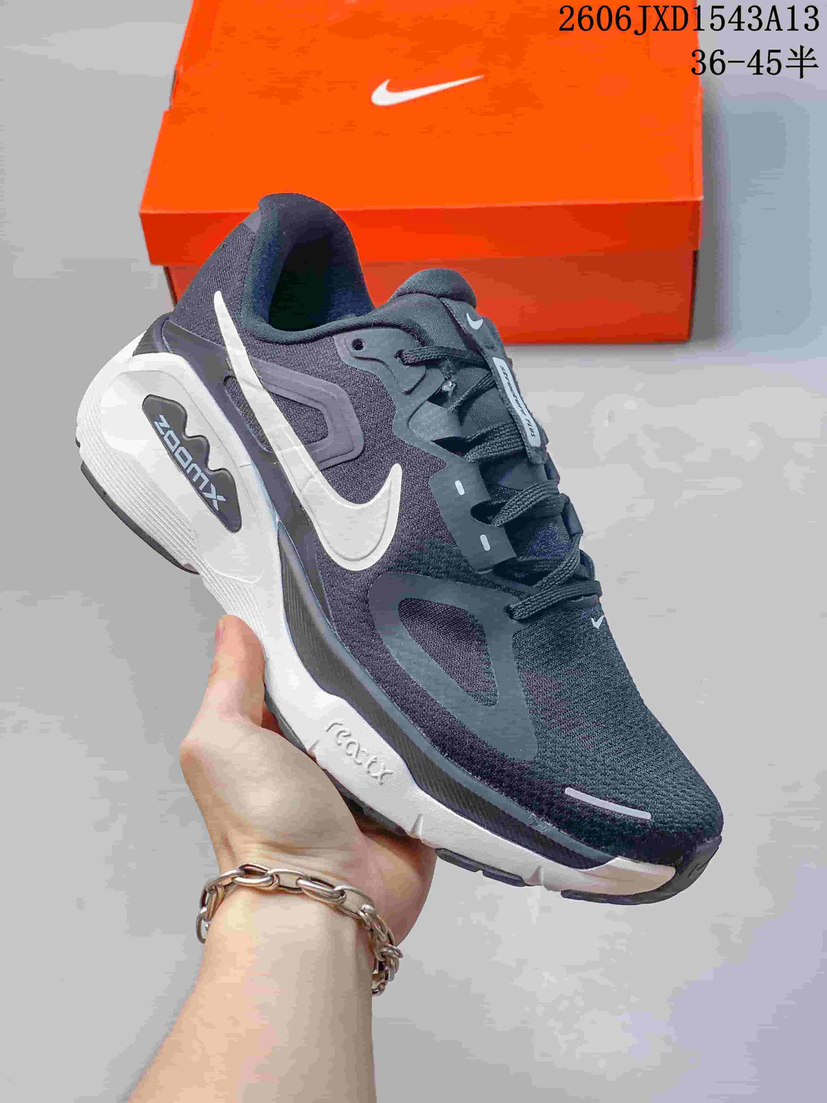 Nike Structure Plus Running Shoes in Charcoal and White