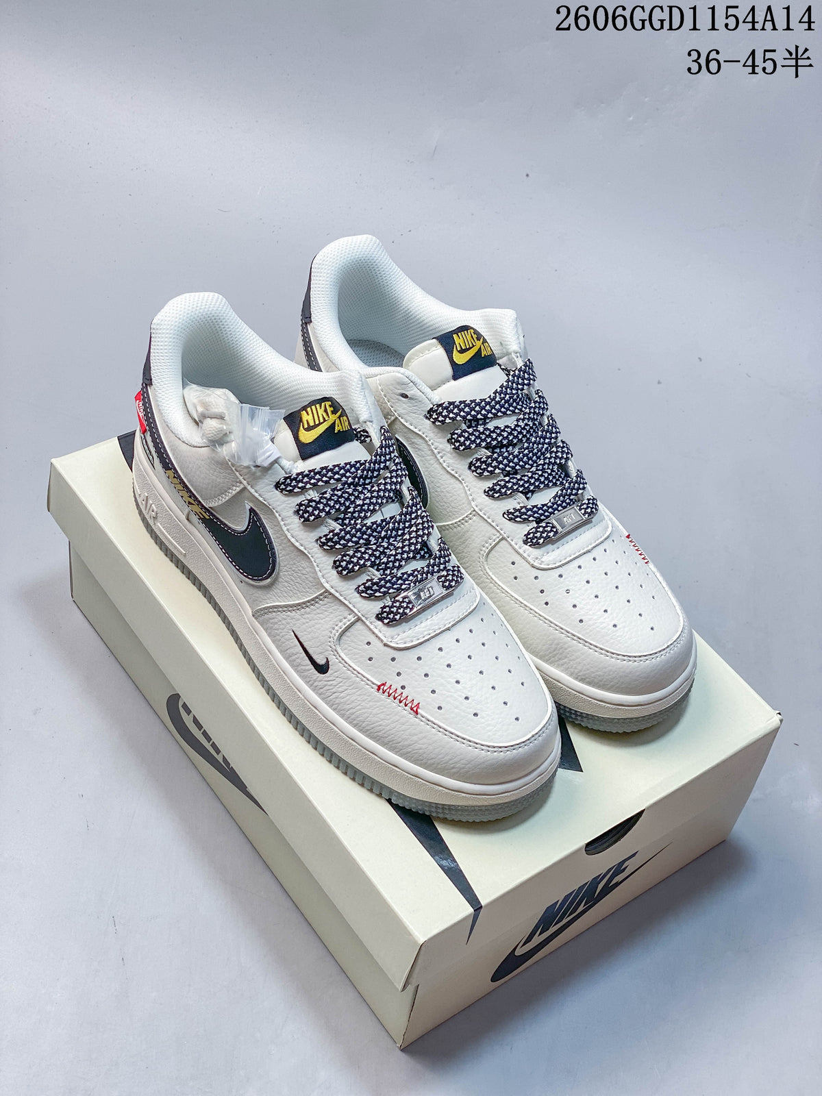 Nike Air Force 1 Low White and Navy Sneakers