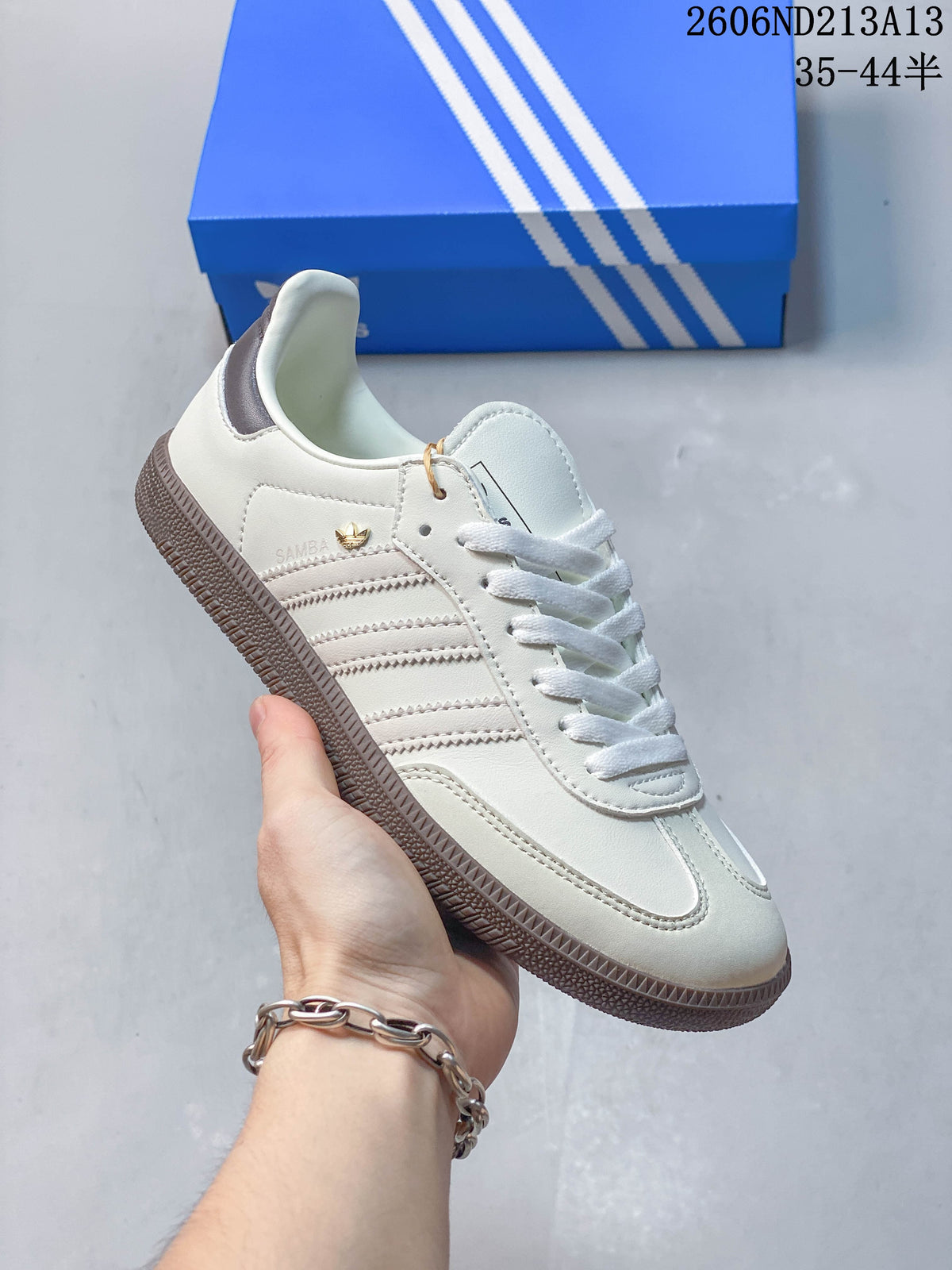 adidas Originals Samba OG Low-Top Sneakers, White and Grey