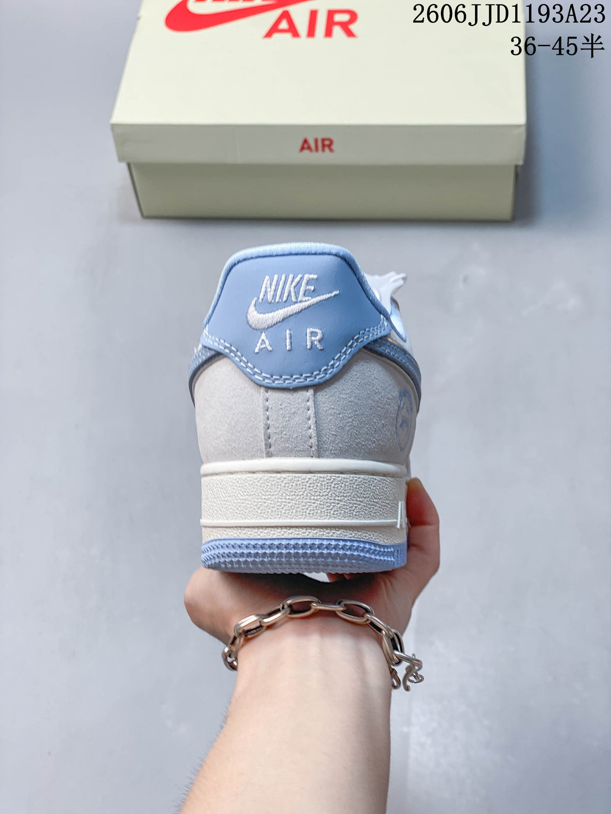 Nike Air Force 1 Icy Blue Ghost Graphic Sneakers