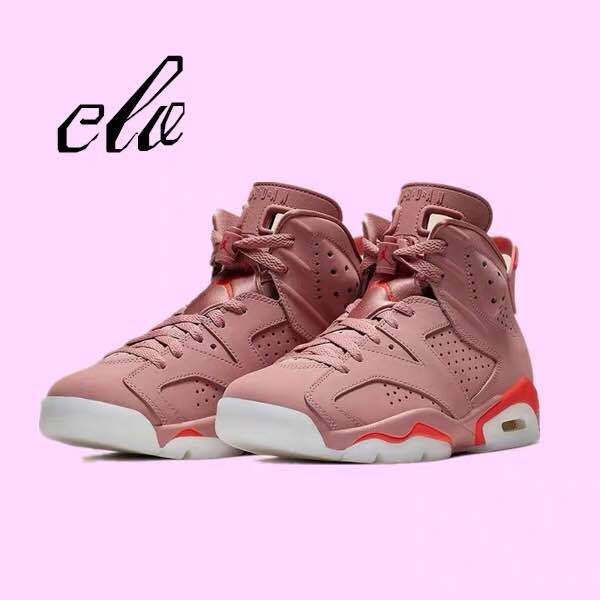 Promotional-style image of a pair of pink high-top sneakers against a pink background.