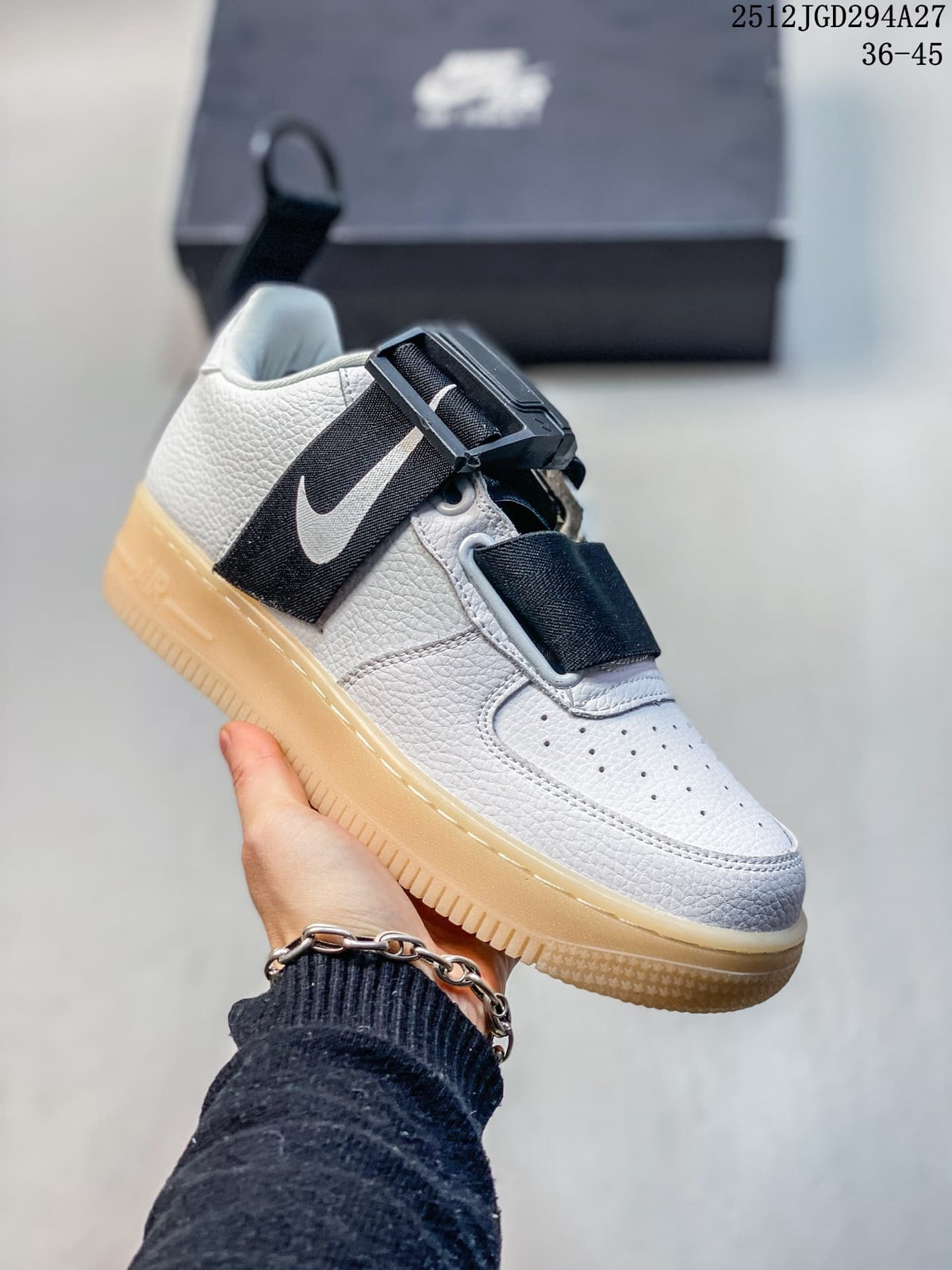 Nike Air Force 1 Utility BHM QS Low Sneakers, White/Black