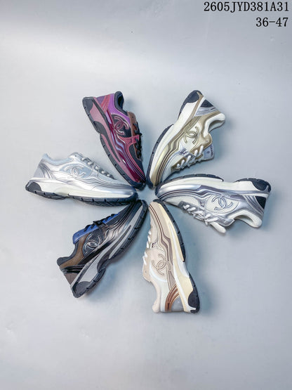 Chanel CC Chunky Sneakers in Mixed Metallic Colors G26U4372F
