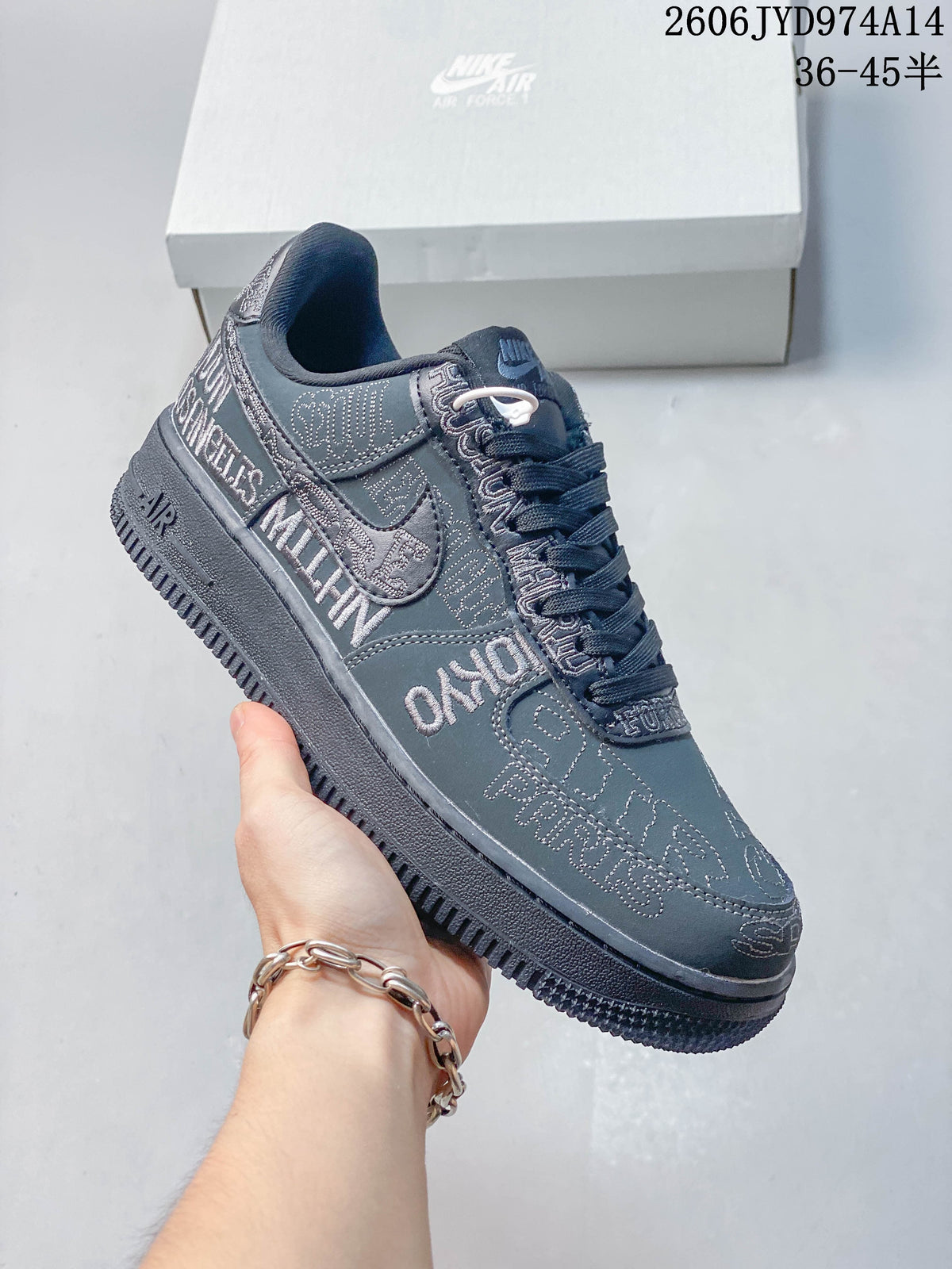 Nike Air Force 1 Low Grey Graphic Sneakers