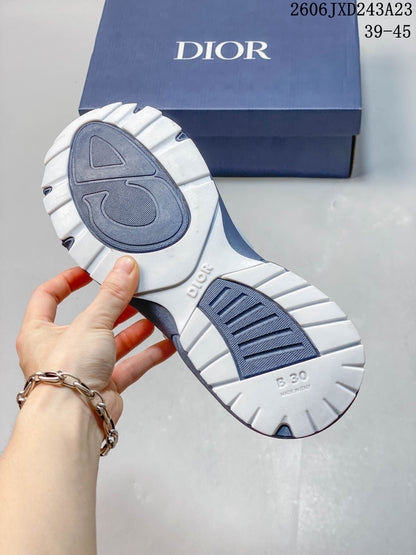 Dior B30 Countdown Low-Top Sneakers Gray Blue