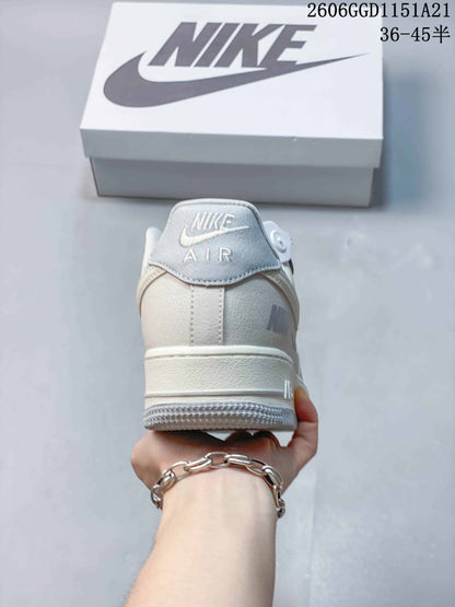 Nike Air Force 1 Low Sneakers, Cream and Ice Blue