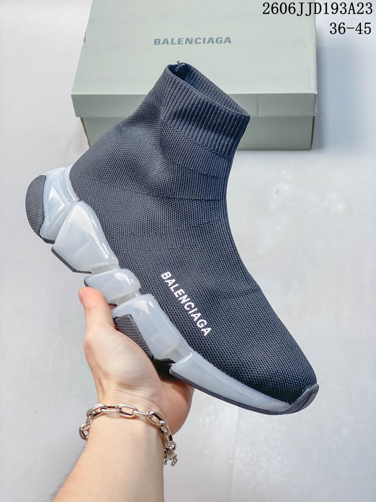 Balenciaga Sock Sneakers with Segmented Sole