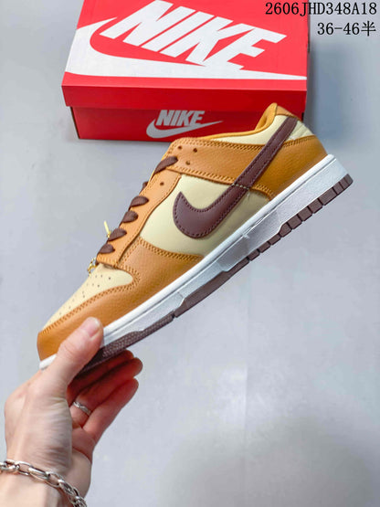 Nike SB Dunk Low Cream and Brown Skate Shoes