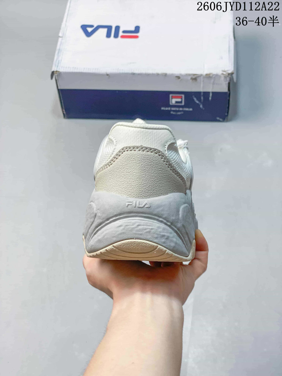 FILA Mars Chunky Sneakers, White and Grey, 612520ASUOI