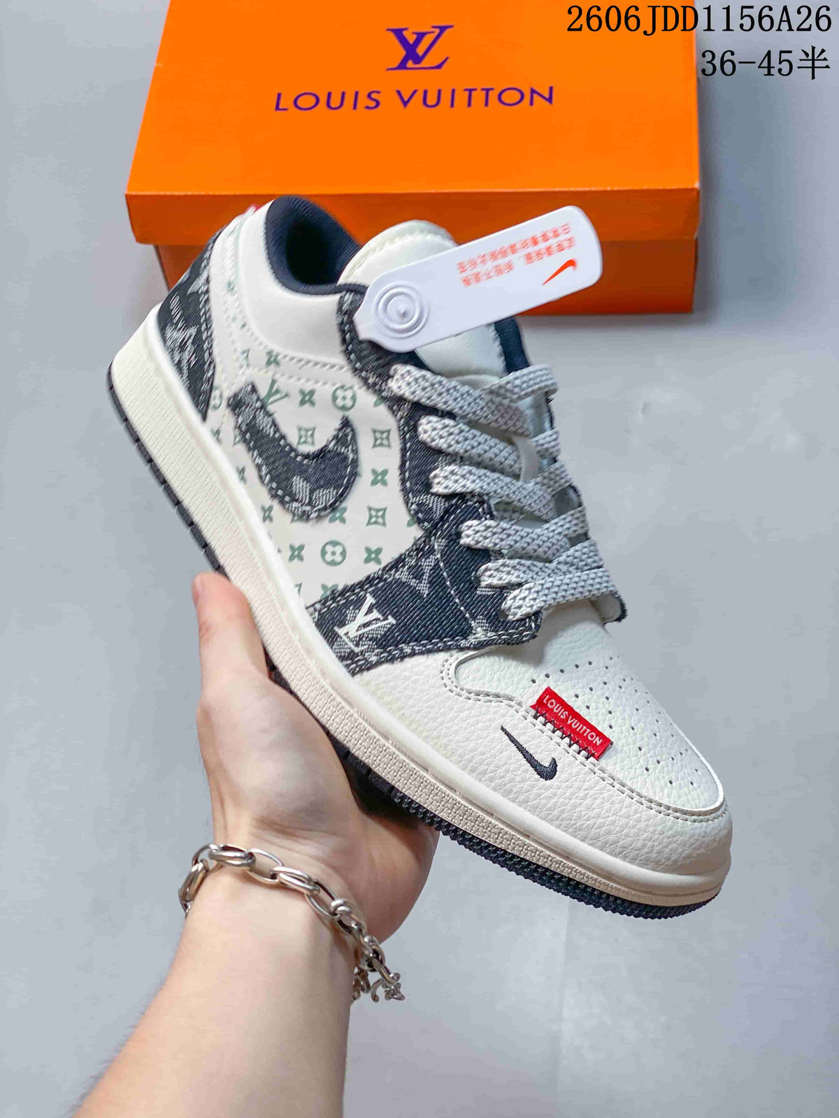 Jordan Air Jordan 1 Low White and Blue Sneakers